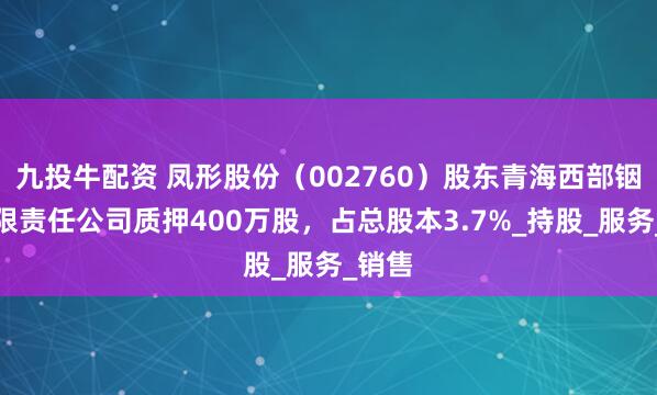 九投牛配资 凤形股份（002760）股东青海西部铟业有限责任公司质押400万股，占总股本3.7%_持股_服务_销售